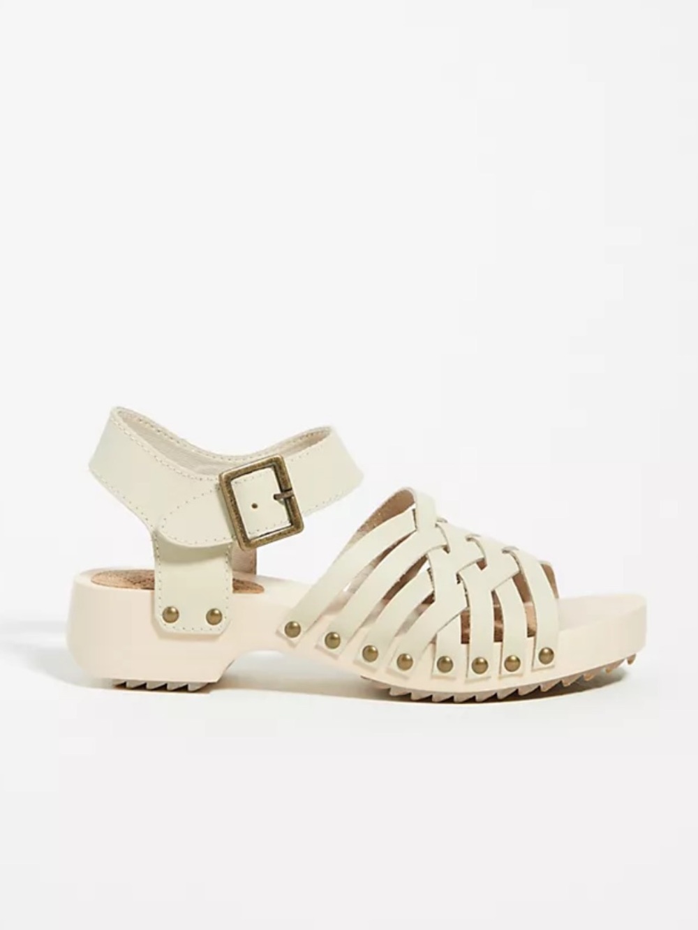 Anthropologie Kelsi Dagger Brooklyn Harling Clog Fisherman Sandals Cream